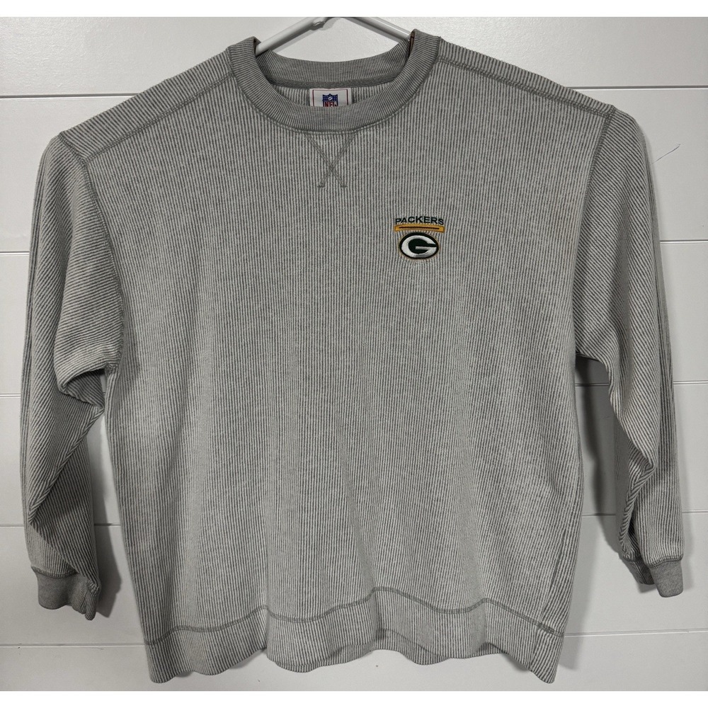 Vintage Green Bay Packers Sweatshirt Mens Women's XL Gray‎ NFL Football Crewneck